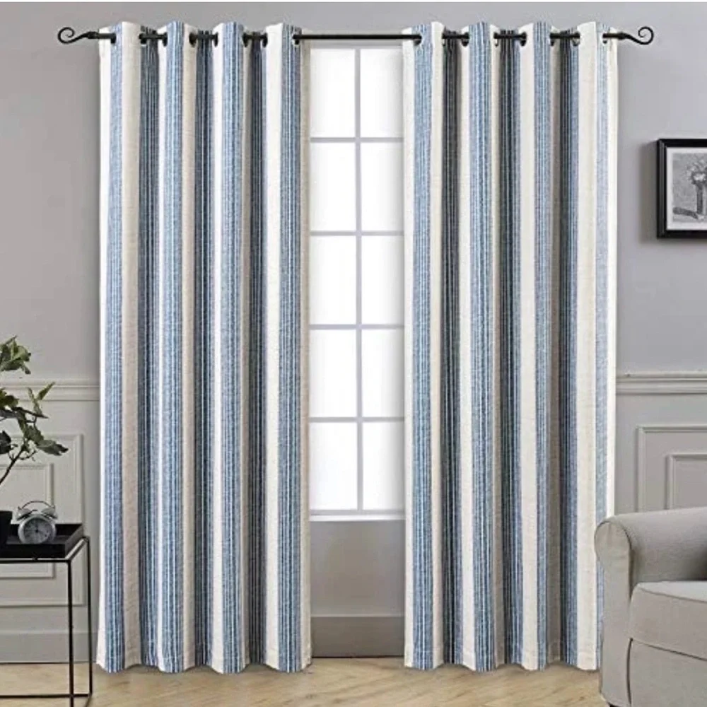 DriftAway Chris Linen Blackout Curtains PAIRThermal Insulated SZ 52x84
